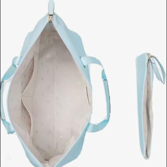 Kate Spade Mel Nylon PACKABLE Tote Aqua Pool Blue - Picture 5 of 12
